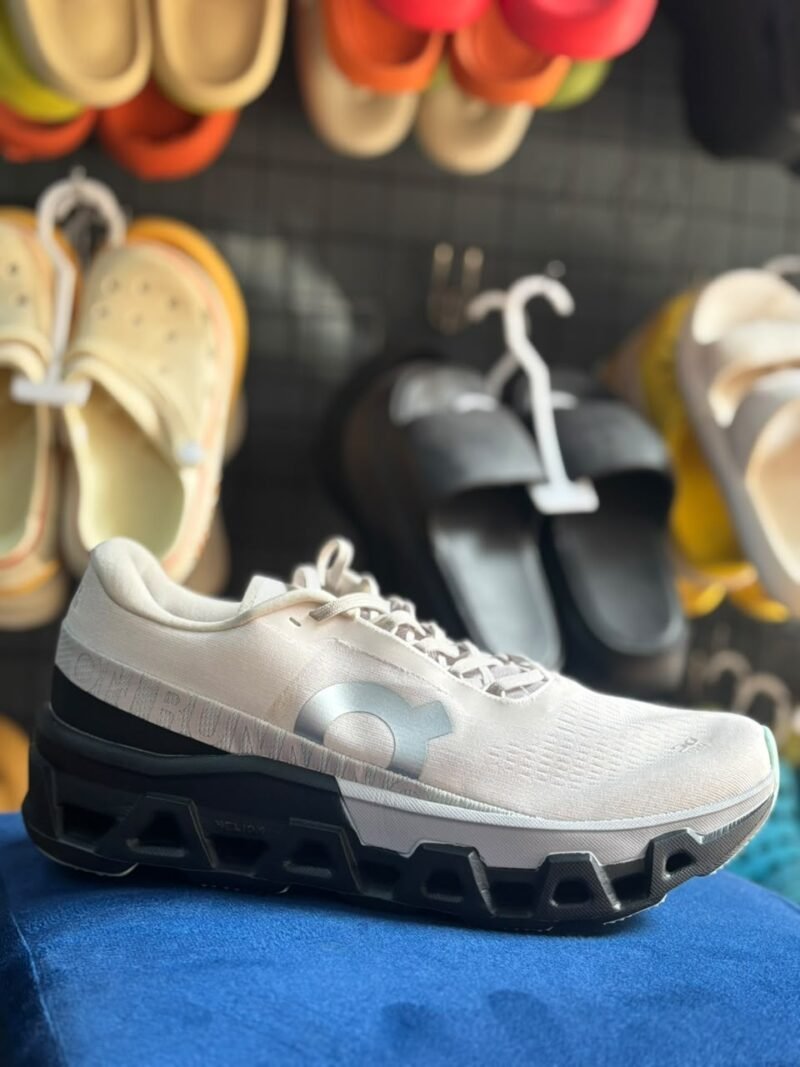 QC running white shoes